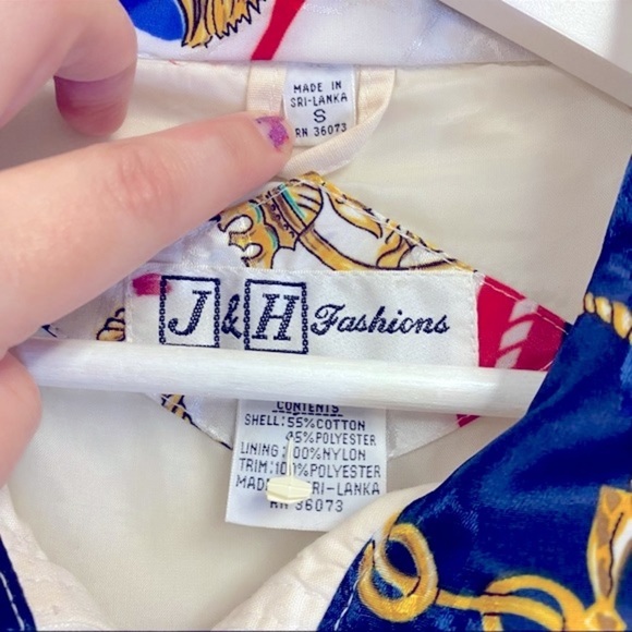 VTG Gorgeous Sm Med RARE jacket Windbreaker Coat nautical 80s 90s retro vintage - Picture 5 of 13